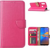 Xssive Hoesje voor Motorola Moto E6 Plus - Book Case - Pink