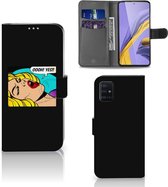 Wallet Case met Pasjes Geschikt voor Samsung Galaxy A51 Popart Oh Yes