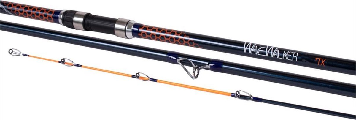 X2 WaveWalker Surf - 3-Delig - 100-225g - 4.20m - Strandhengel - Carbon - Zeevis - Donkerblauw
