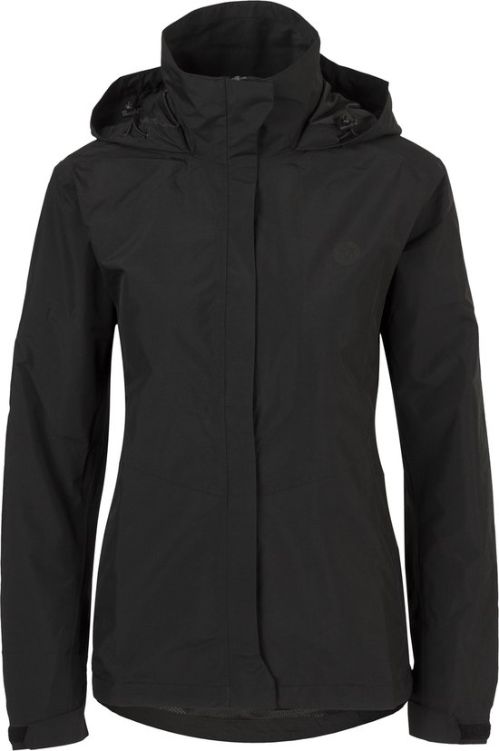 Zwarte AGU dames regenjas met capuchon