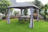 Paviljoen Milena - Staal en Polyester - Grijs - 330x330cm