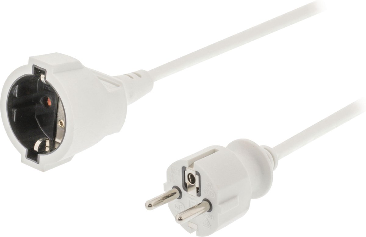 K\xf6nig EC103F1WH Stekkerdoos 1-Wegs 3 m Wit - Protective Contact