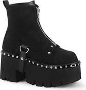 Demonia Enkellaars -40 Shoes- ASHES-100 Zwart