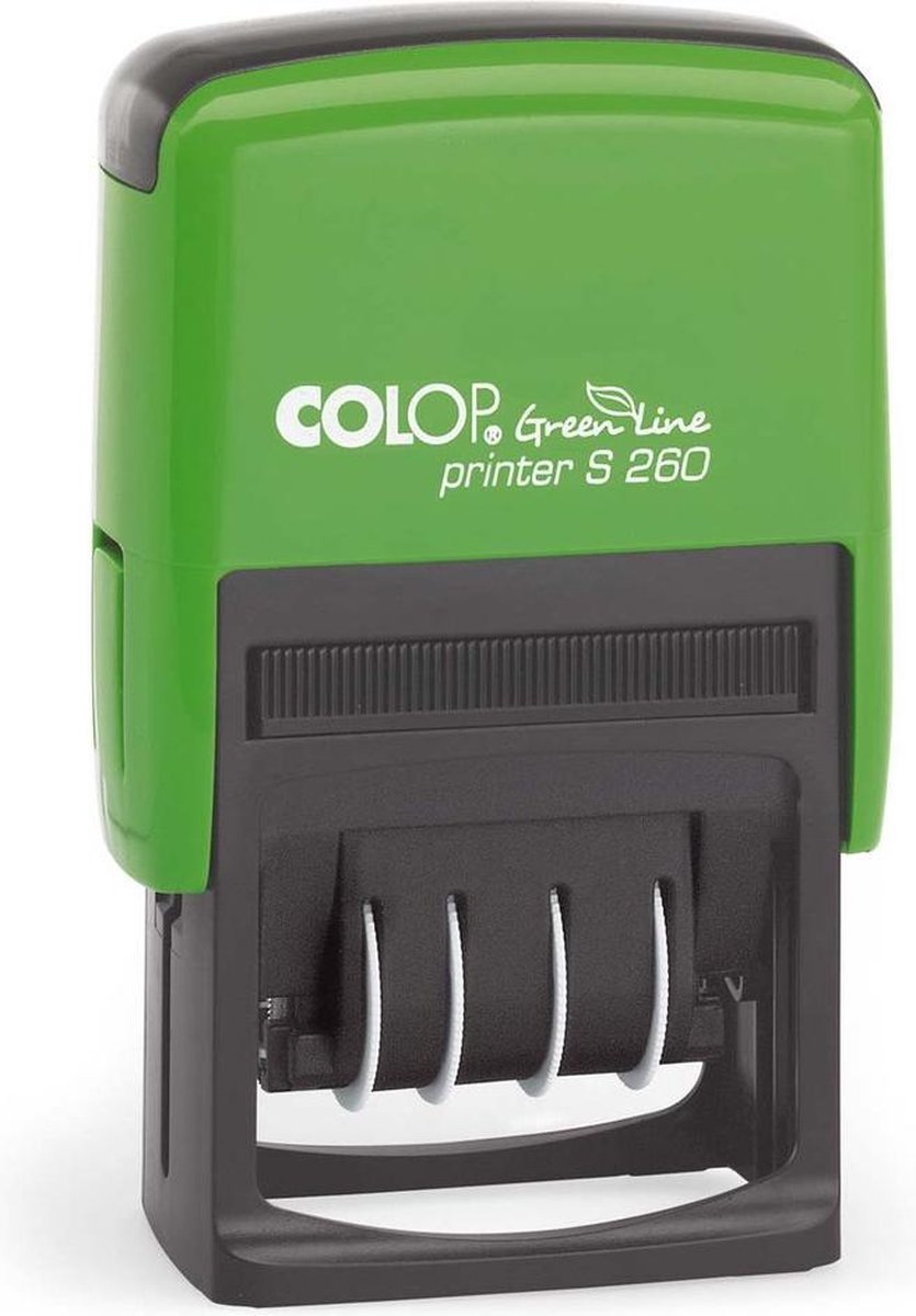 Colop Printer S260/D GL Blauw/rood - Stempels - Datum stempel Nederlands - Stempel afbeelding en tekst
