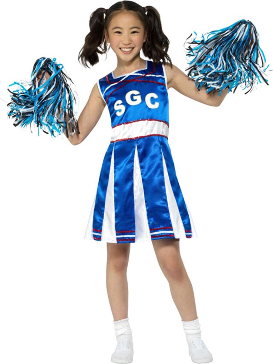 Blauw en wit cheerleader kostuum voor meisjes - Verkleedkleding | bol.com
