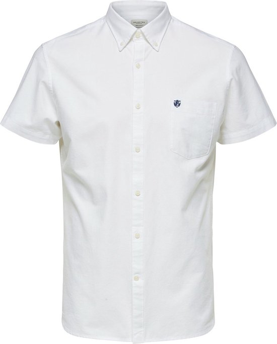 Selected Heren Overhemd Wit Mouw Button-down Regular Fit - L | bol.com