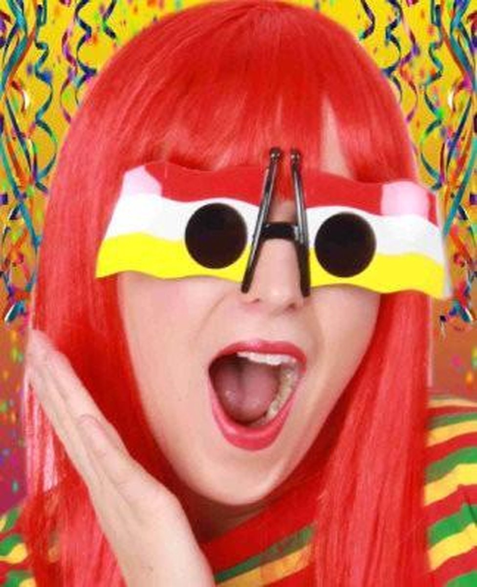 Vlagbril rood/wit/geel