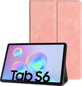 Tablet hoes geschikt voor Samsung Galaxy Tab S6 - PU Leer Folio Book Case - Roze