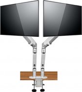 Spire dual monitor beugel II - monitorarm aluminium met gasveer - voor 2 beeldschermen