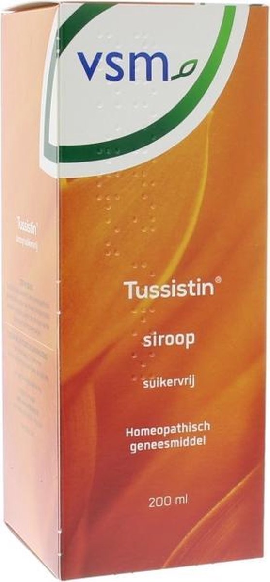 VSM Tussistin siroop suikervrij  200 ml  Homeopathisch geneesmiddel