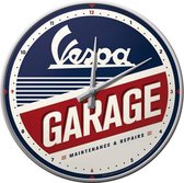 Wandklok Vespa Garage