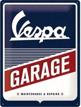 Metalen Bord Vespa Garage 30 x 40 cm