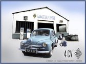 Citroën 4CV Garage Metalen Bord  30 x 40 cm