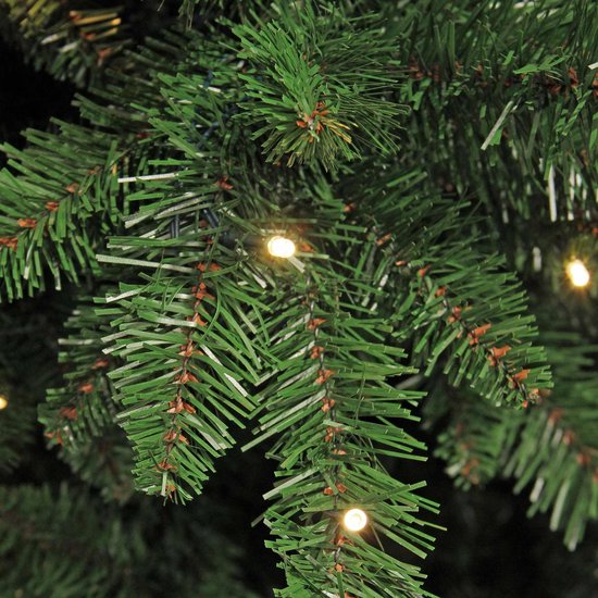 Triumph Tree Benton kunstkerstboom met led 176 warmwitte lampjes maat in cm: 185 x 104 groen - GROEN