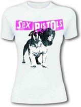 Sex Pistols Dames Tshirt -L- Bull Dog Wit