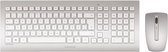 CHERRY DW 8000 - Toetsenbord en muis set - draadloos - 2.4 GHz - wit, zilver