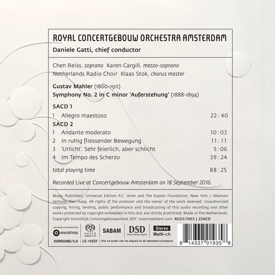 Symphony No.2: Live Recording