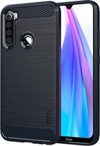 Armor Brushed TPU Back Cover - Xiaomi Redmi Note 8T Hoesje - Blauw