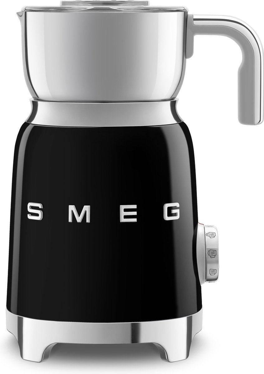 SMEG MFF01BLEU - Melkopschuimer - Zwart - 6 functies