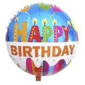 Folieballon ‘Happy Birthday’ Multicolor -  45 Centimeter