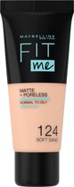 Maybelline Fit Me Matte & Poreless Foundation - 124 Soft Sand