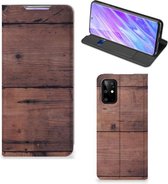 Geschikt voor Samsung Galaxy S20 Plus Book Wallet Case Old Wood