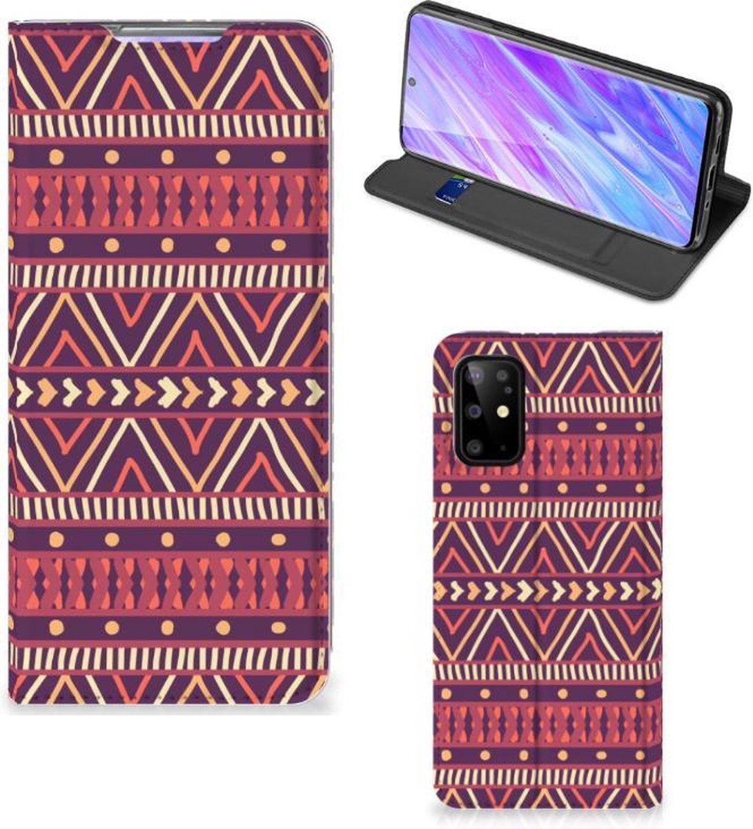 Samsung Galaxy S20 Plus Hoesje met Magneet Aztec Paars