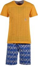 Woody pyjama jongens/heren - geel - 201-2-QPG-S/568 - maat 140