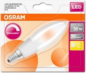 OSRAM 4058075811409 LED-lamp Energielabel A++ (A++ - E) E14 Kaars 5 W = 50 W Warmwit (Ø x l) 35 mm x 118 mm Filament / Retro-LED, Dimbaar 1 stuk(s)