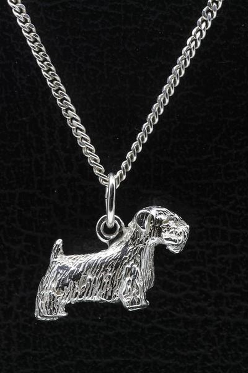 Zilveren Saelyham terrier ketting hanger - groot