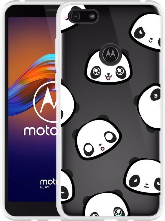 bol.com | Motorola Moto E6 Play Hoesje Panda Emotions