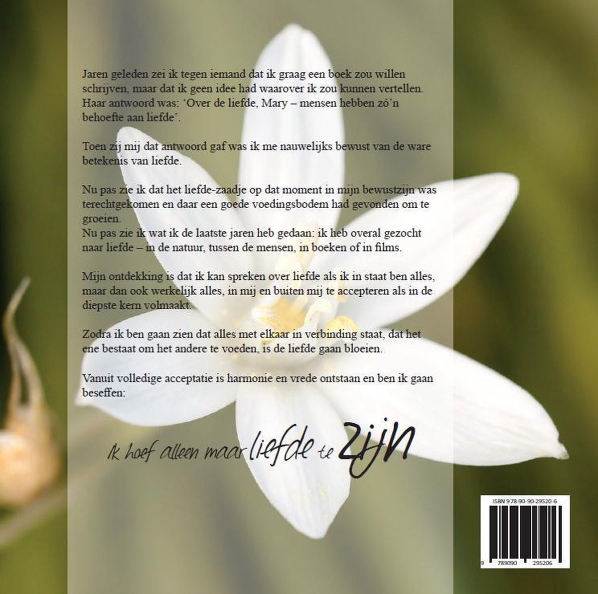 Ik hoef alleen maar liefde te zijn - back cover