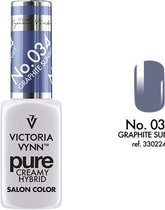 VICTORIA VYNN™ Gel Nagellak - Gel Polish - Pure Creamy Hybrid  - 8 ml - Graphite Sunset  - 034 - Blauw
