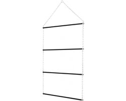 Horka - Dekenrek - Dekenladder - Hangend - Zwart - 4-delig
