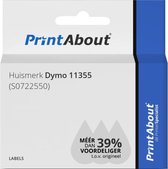 Huismerk Dymo 11355 (S0722550) Etiket Zwart op wit (19 mm x 51  mm)