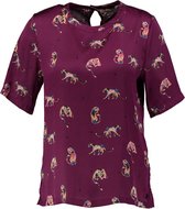 Garcia glanzend paars blouse shirt - valt kleiner - Maat  S