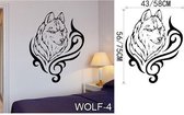 3D Sticker Decoratie Tribal Wolf Dog Animal Vinyl Decal Art Stylish Ahesive Home Decor Sticker Wall Stickers Home Decoration - WOLF4 / Large