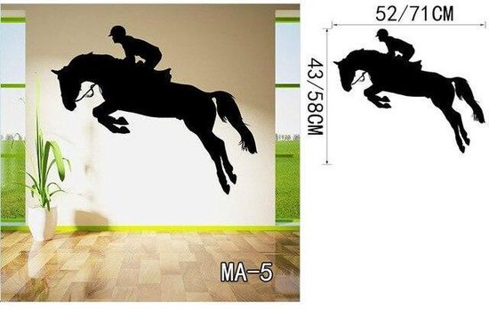 3D Sticker Decoratie Springend paard Muurtattoo-Paard Sticker-Stijlvol Vinyl Muurtattoo Art Kinderen, Meisjes Kamer Muursticker Interieur - MA5 / L