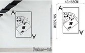 3D Sticker Decoratie Poker Decal Pro Kaarten Spade Club Hart Diamant Muursticker Pak Spelen Spelkamer Nacht Kelder Casino Dealer Deal Bet King - Poker16 / Small