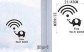3D Sticker Decoratie Gratis WiFi en Welkom Vinyl Sticker Decalbord voor deur en winkel Uitstekende kwaliteit Winkel Glazen venster Vinilos Home Decor - Biz1 / Small