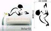 3D Sticker Decoratie GYM Zwemmen Muurstickers Home Decor Woonkamer Verwijderbare Vinyl Poster Zwemmen Wall Art Decals Adesivo De Parede Nursery Muurschildering - Swim13 / Small