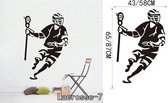 3D Sticker Decoratie Lacrosse Muurtattoo Jeugd LAX Jongenskamer Stickers Lacrosse Team Decal Sticker voor Kinderen Kamers Jongens Slaapkamer - Lacrosse7 / Small