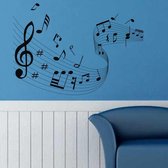 3D Sticker Decoratie MM59 Muziek Art Home Decor Quaver Musical Wave Muurstickers Woonkamer Verwijderbaar Vinylbehang