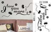 3D Sticker Decoratie Romantisch Liefde Liefdevol Paar Slaapkamer Art Mural Woonkamer Vinyl Carving Muurtattoo Sticker voor Huisdecoratie - LOVE41 / Large