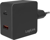 LogiLink PA0220 PA0220 USB-oplader 3000 mA 2 x USB-C bus (Power Delivery), USB-A Binnen, Thuis