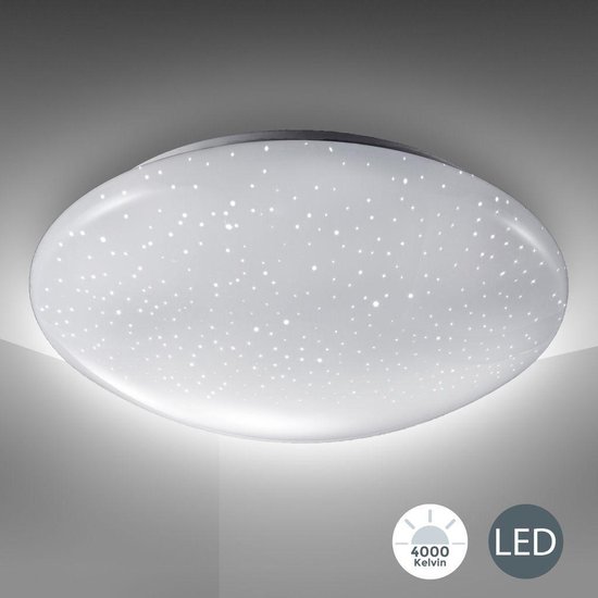 B.K.Licht - LED Plafondlamp - lamp - sterrenhemel effect - Ø29cm - 4.000K... | bol.com