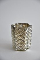 Sfeerlichten - Waxineglas Ster Middel 8x8x8cm Silver