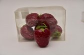 Kunstbloemen En Overige - Cb. 6 Strawberries Red 5.5 Cm