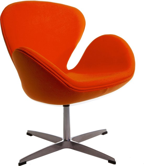 reptielen Offer verschil Fauteuil - Swan Chair Herlev - LiL Design - Oranje | bol.com