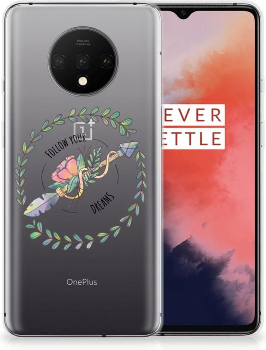OnePlus 7T Telefoonhoesje met Naam Boho Dreams